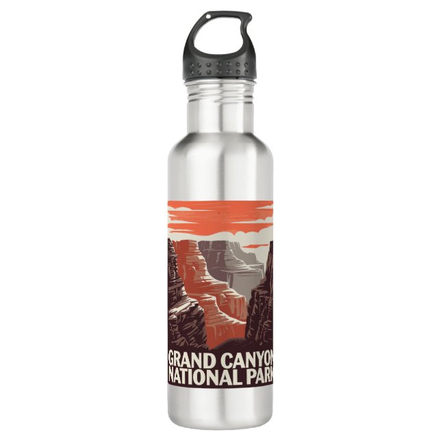 Grand Canyon National Park Landscape  Stainless Steel Water Bottle (Front)