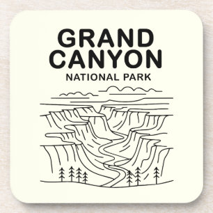 Grand Canyon National Park Line Art Beverage Coaster