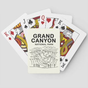 Grand Canyon National Park Line Art Poker Cards