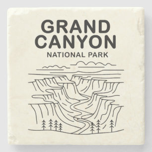 Grand Canyon National Park Line Art Stone Coaster