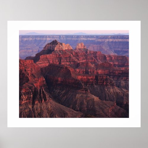 Grand Canyon National Park North Rim Evening Glow Poster