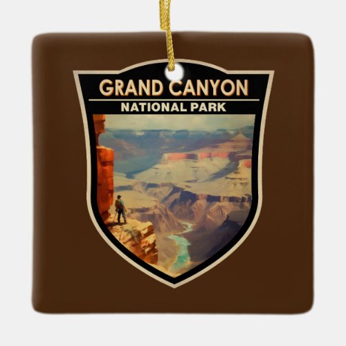 Grand Canyon National Park Oil Painting Art Travel Ceramic Ornament