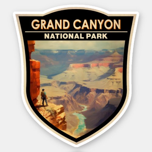 Grand Canyon National Park Oil Painting Art Travel Sticker