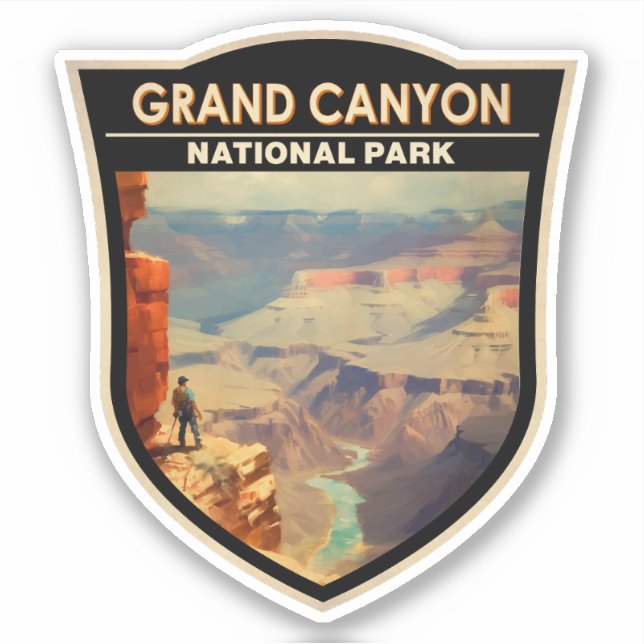 Grand Canyon National Park Oil Painting Art Travel Sticker (Front)