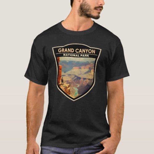 Grand Canyon National Park Oil Painting Art Travel T_Shirt
