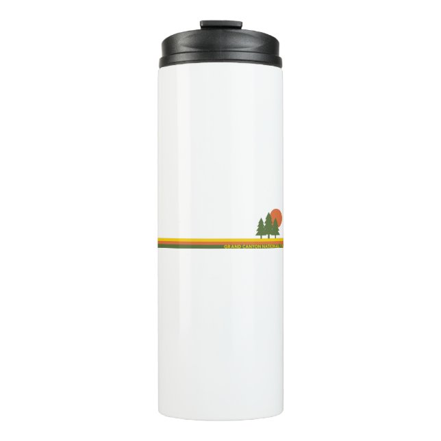 Grand Canyon National Park Pine Trees Sun Thermal Tumbler (Front)