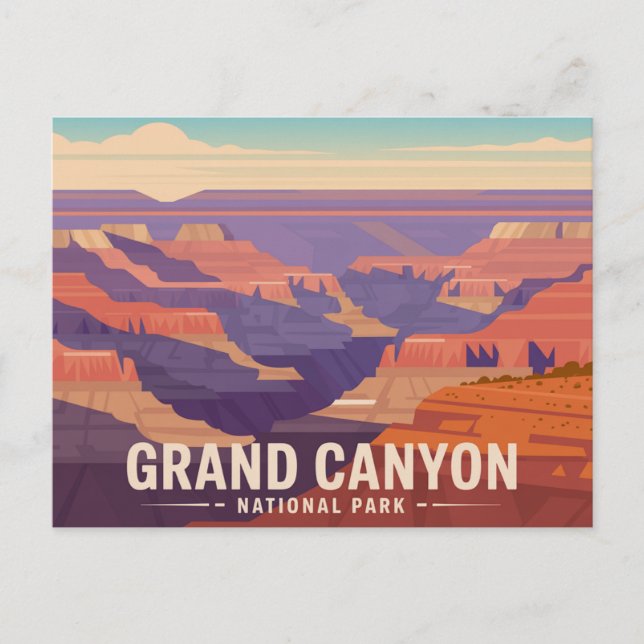Grand Canyon National Park Postcard Retro (Front)