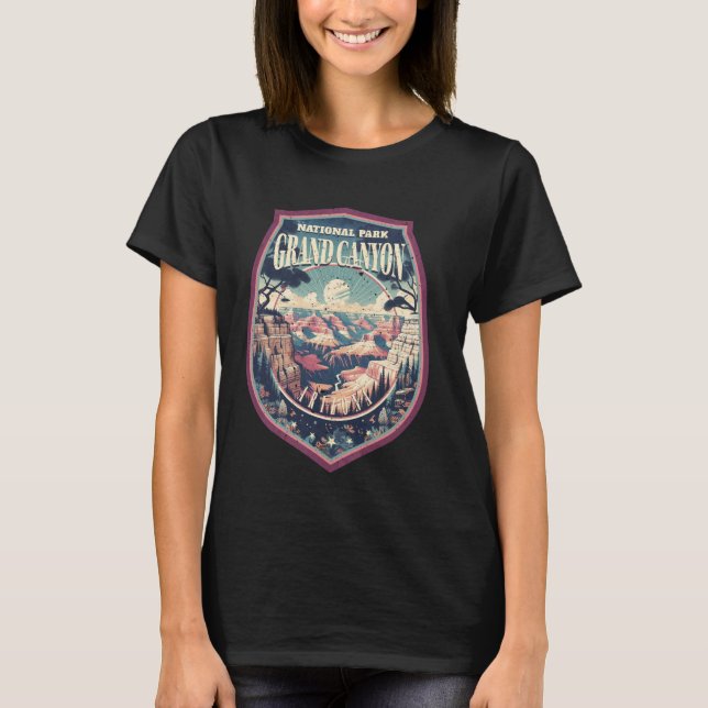 Grand Canyon National Park Poster Badge T-Shirt (Front)