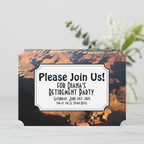 Grand Canyon National Park Retirement Party Invitation