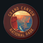 Grand Canyon National Park Retro Distressed Circle Magnet<br><div class="desc">Grand Canyon vector artwork design. The park is home to much of the immense Grand Canyon,  with its layered bands of red rock revealing millions of years of geological history.</div>