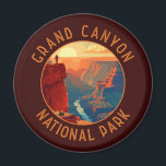 Grand Canyon National Park Retro Distressed Circle Magnet<br><div class="desc">Grand Canyon vector artwork design. The park is home to much of the immense Grand Canyon,  with its layered bands of red rock revealing millions of years of geological history.</div>