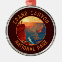 Grand Canyon National Park Retro Distressed Circle