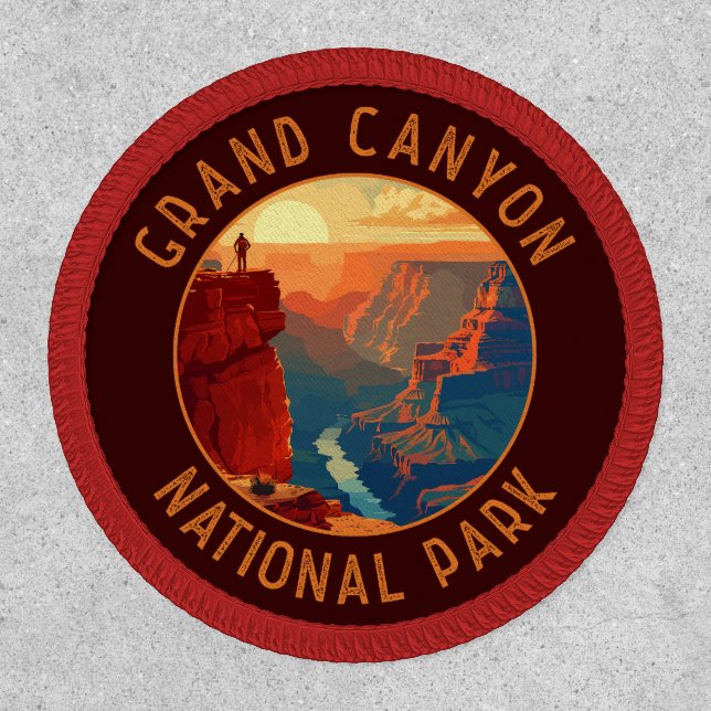 Grand Canyon National Park Retro Distressed Circle Patch (Front)