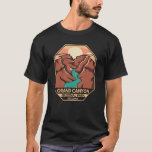 Grand Canyon National Park Retro Emblem T-Shirt<br><div class="desc">Grand Canyon vector artwork design. The park is home to much of the immense Grand Canyon,  with its layered bands of red rock revealing millions of years of geological history.</div>