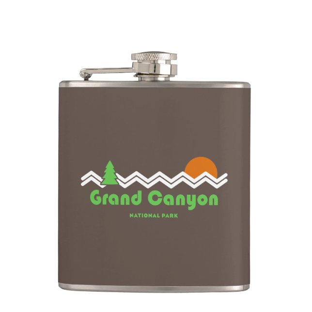 Grand Canyon National Park Retro Flask (Front)