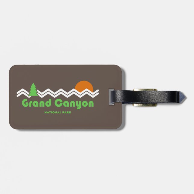 Grand Canyon National Park Retro Luggage Tag (Back Horizontal)