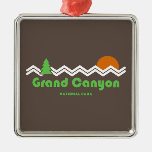 Grand Canyon National Park Retro Metal Ornament