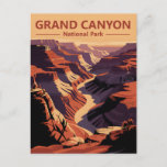 Grand Canyon National Park Retro Travel Arizona Postcard