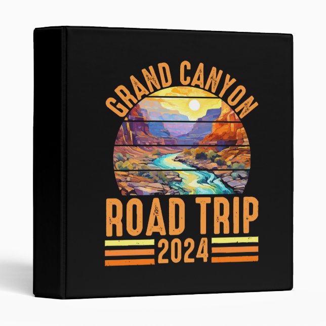Grand Canyon National Park Road Trip 2024 3 Ring Binder (Front/Spine)