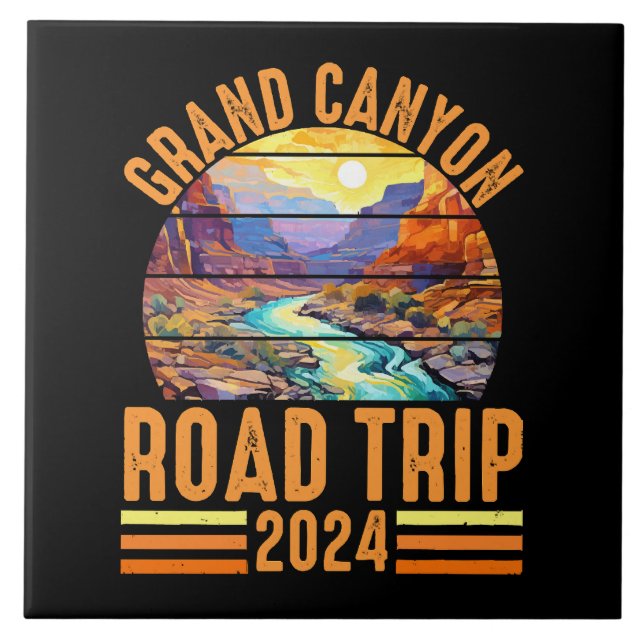 Grand Canyon National Park Road Trip 2024 Ceramic Tile (Front)