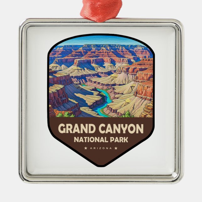 Grand Canyon National Park Shield Metal Ornament (Front)