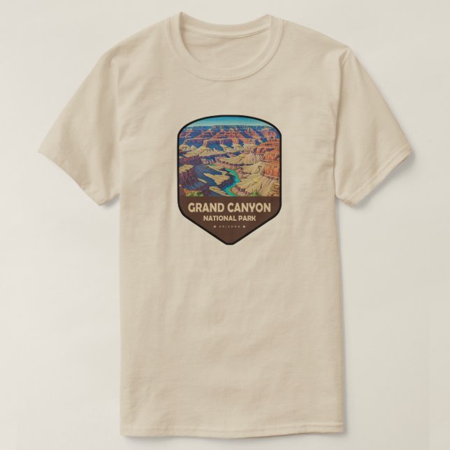 Grand Canyon National Park Shield T-Shirt (Design Front)