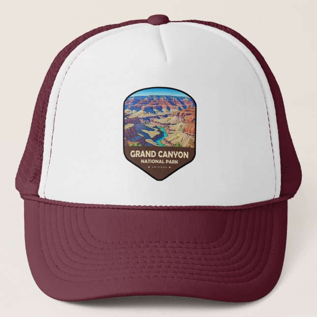 Grand Canyon National Park Shield Trucker Hat (Front)