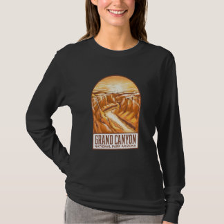 Grand Canyon National Park Skyline Silhouette Outl T-Shirt