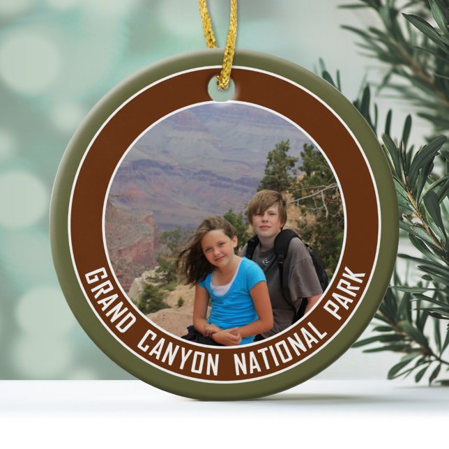 Grand Canyon National Park Souvenir Ceramic Ornament (Personalized Christmas Photo Ornament)