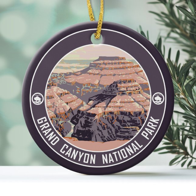 Grand Canyon National Park Souvenir Ceramic Ornament (Personalized Christmas Photo Ornament)