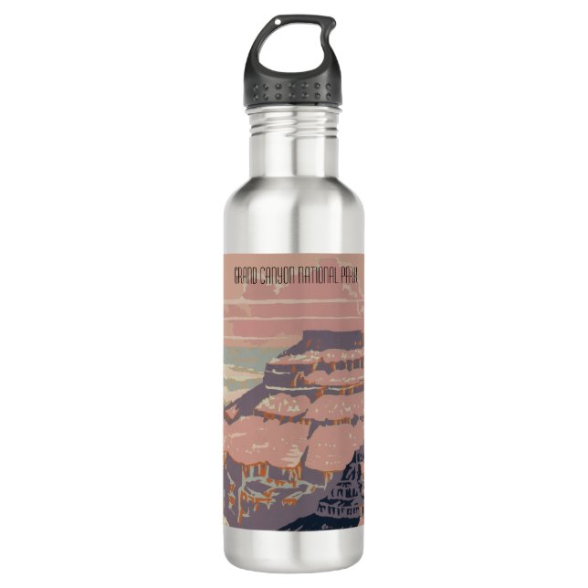 Grand Canyon National Park Stainless Steel Water Bottle (Front)
