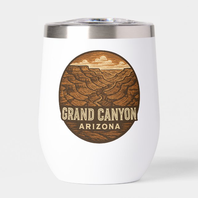 Grand Canyon National Park Stemless Wine Tumbler (Front)