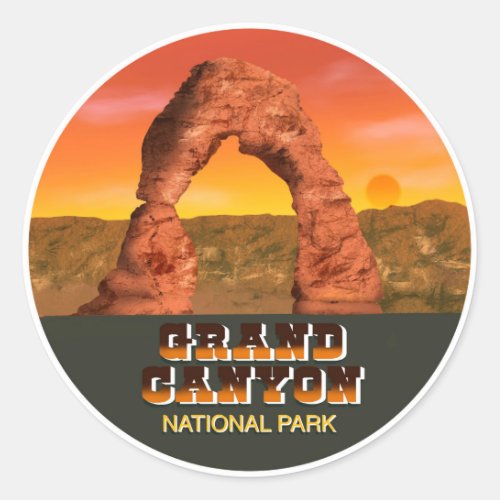 Grand Canyon National Park Sunset Classic Round Sticker