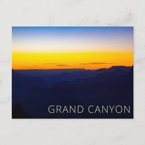 Grand Canyon National Park Sunset Postcard