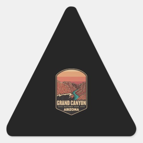 Grand Canyon National Park Travel Hiking Logo Triangle Sticker