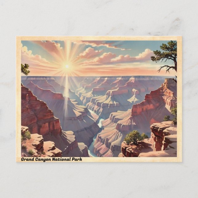 Grand Canyon National Park Vintage Postcard (Front)