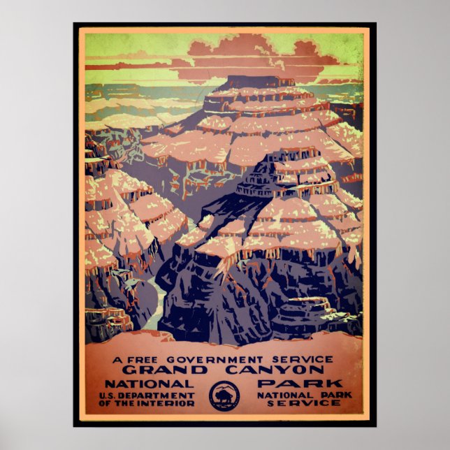 Grand Canyon National Park Vintage Poster (Front)