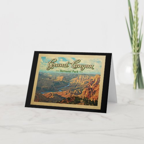 Grand Canyon National Park Vintage Travel Card