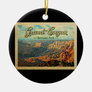 Grand Canyon National Park Vintage Travel Ceramic Ornament