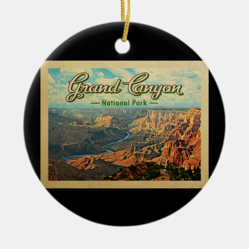 Grand Canyon National Park Vintage Travel Ceramic Ornament