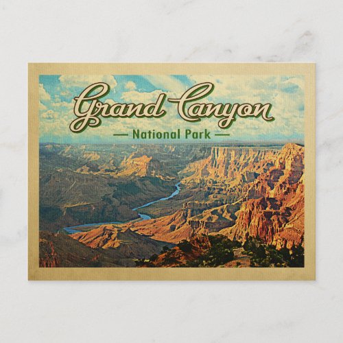 Grand Canyon National Park Vintage Travel Postcard
