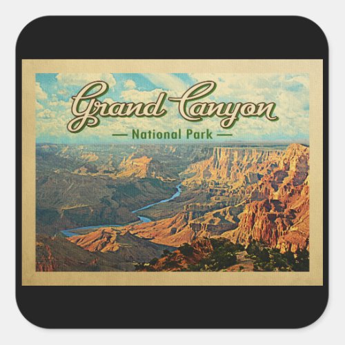 Grand Canyon National Park Vintage Travel Square Sticker