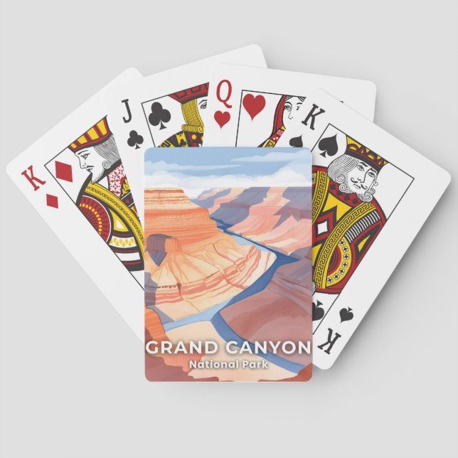 Grand Canyon National Park Watercolor Travel Poker Cards (Back)