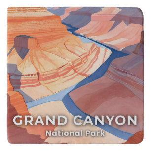 Grand Canyon National Park Watercolor Travel Trivet