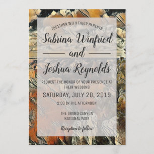 Grand Canyon National Park Watercolor Wedding Invitation