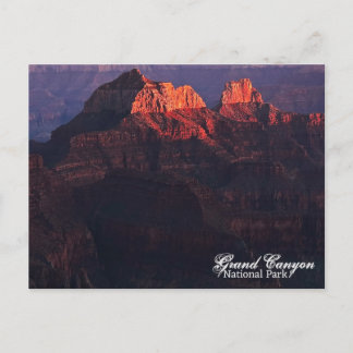Grand Canyon North Rim Last Light Sunset Glow  Postcard