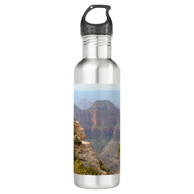 Grand Canyon North Rim lookout Stainless Steel Water Bottle (Front)