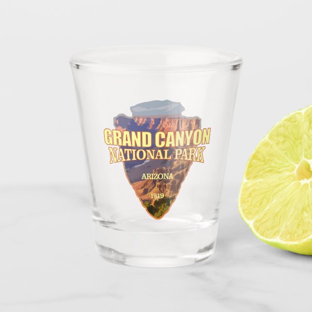Grand Canyon NP (arrowhead) Shot Glass (Front)
