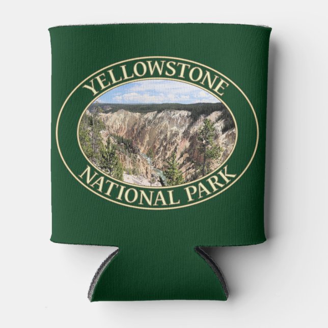 Grand Canyon of the Yellowstone at Yellowstone NP Can Cooler (Front)