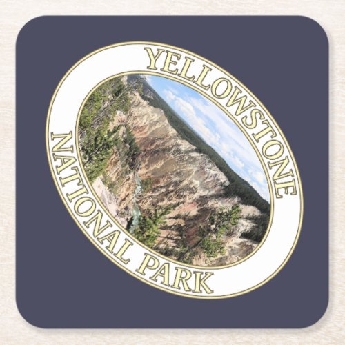 Grand Canyon of the Yellowstone at Yellowstone NP Square Paper Coaster